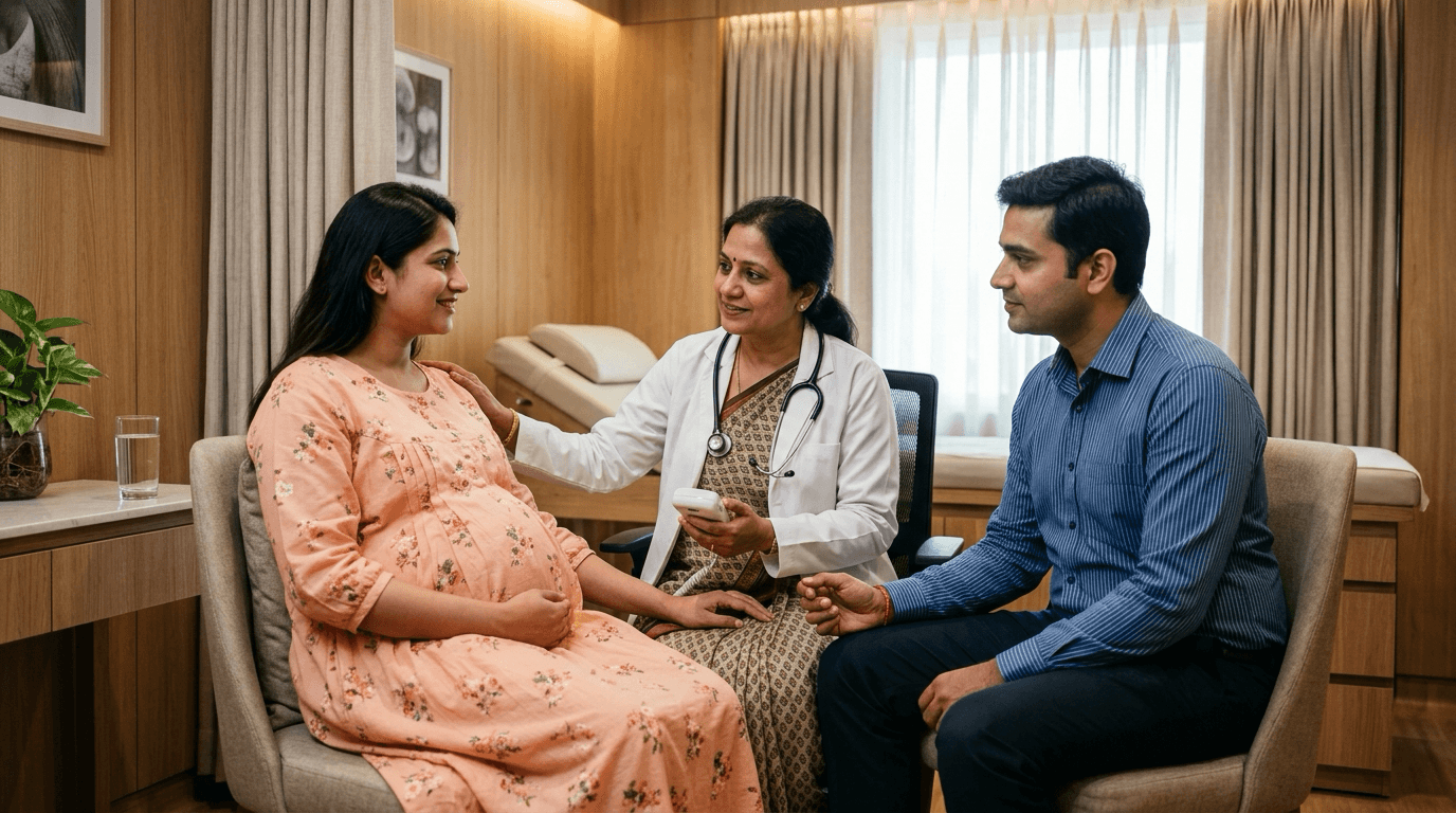 Antenatal maternity consultation with senior obstetrician at Ahana